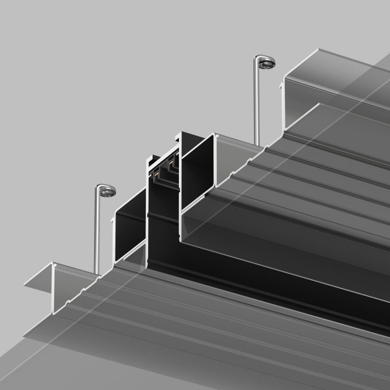 Встраиваемый шинопровод DENKIRS SMART HIDE TR2012-BK