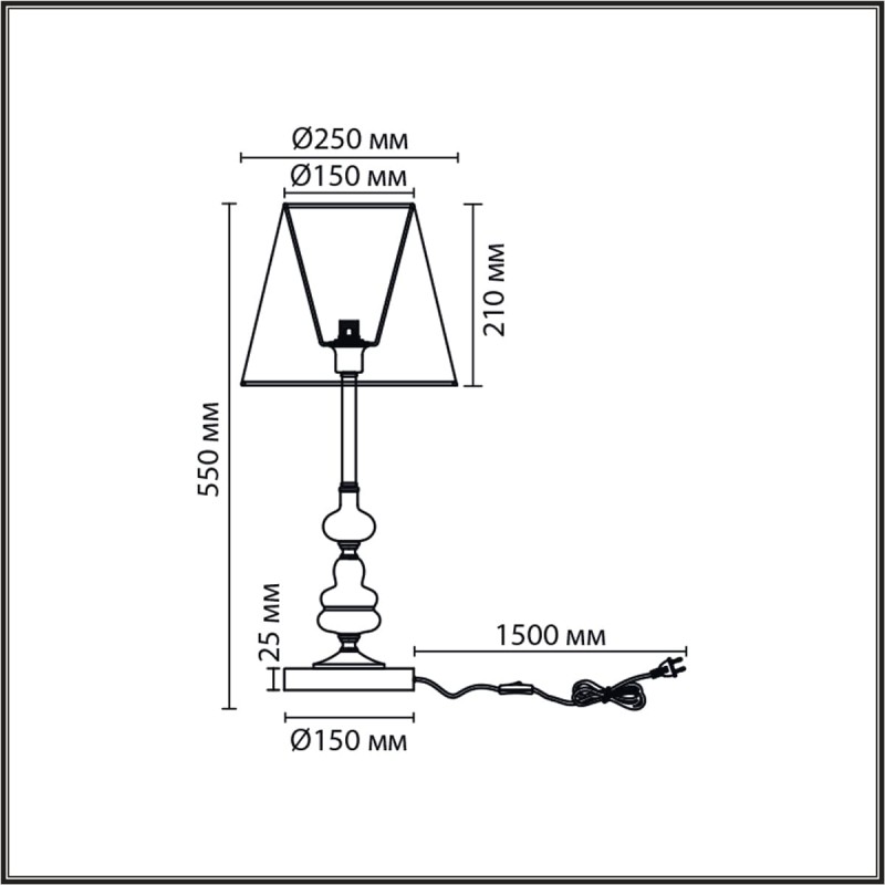 Настольная лампа Lumion 8283/1T KENTUKI Е14 1х40W 220V