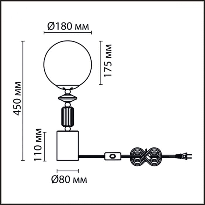 Настольная лампа Lumion 6580/1T VIVIEN Е14 1x40W 220V