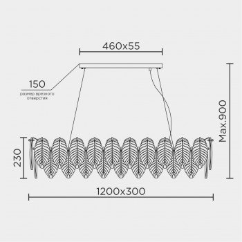 Подвесная люстра MODELUX ML.20202.10 GD