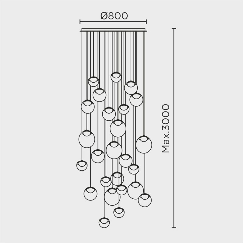 Подвесная люстра MODELUX ML.2338.25 BK-CR