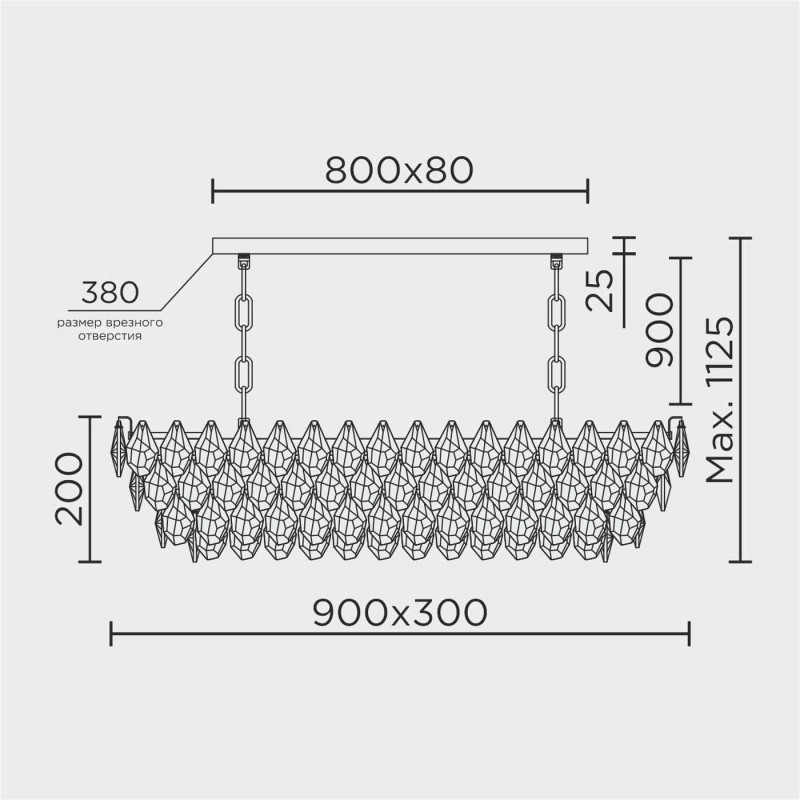 Подвесная люстра MODELUX ML.2363.14 GD