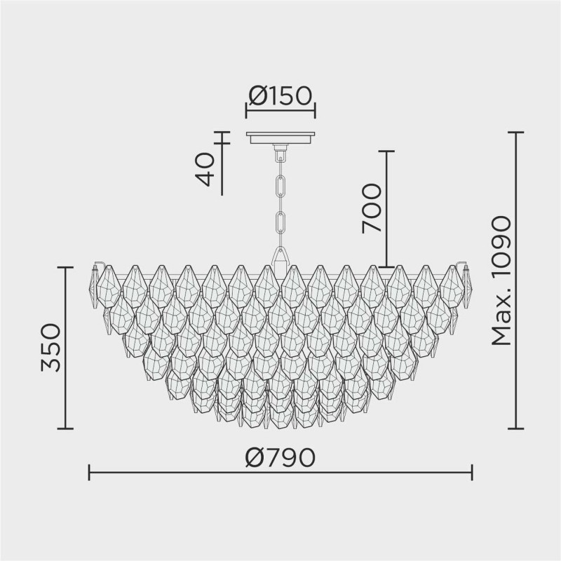 Подвесная люстра MODELUX ML.2363.24 GD