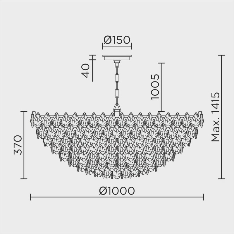 Подвесная люстра MODELUX ML.2363.30 GD