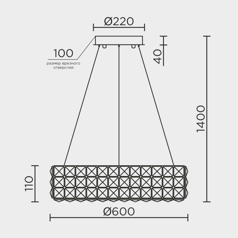 Подвесная люстра MODELUX ML.331.600 GD