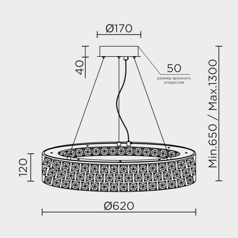 Подвесная люстра MODELUX ML.332.600 GD