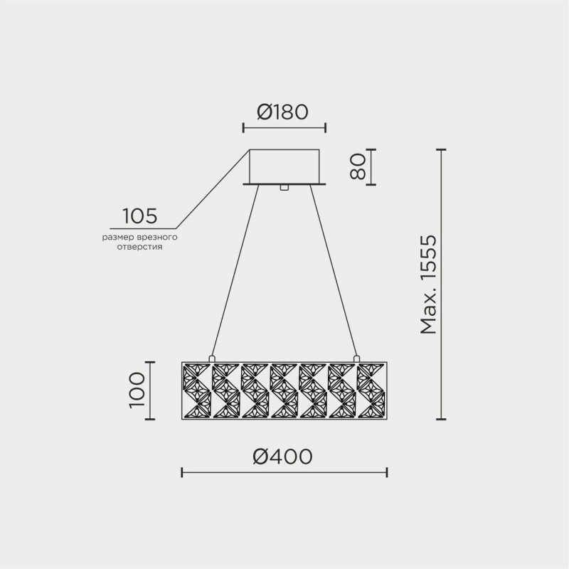Подвесная люстра MODELUX ML.335.400 CR