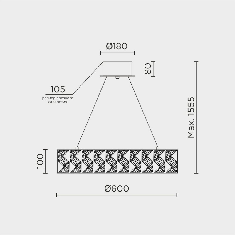Подвесная люстра MODELUX ML.335.600 CR