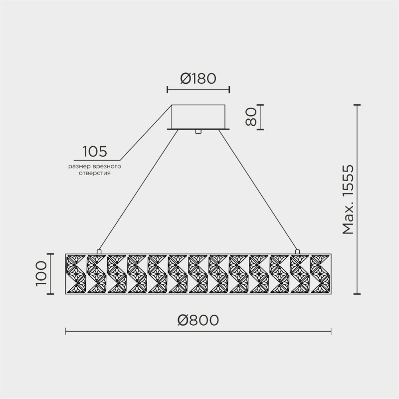 Подвесная люстра MODELUX ML.335.800 CR