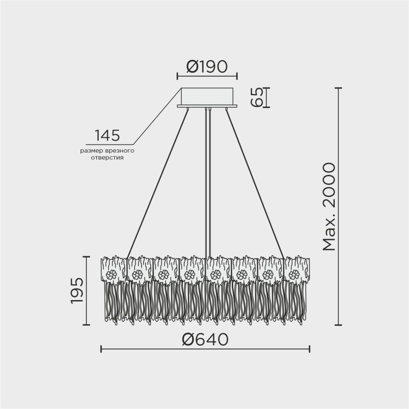 Подвесная люстра MODELUX ML.6028.600 GD