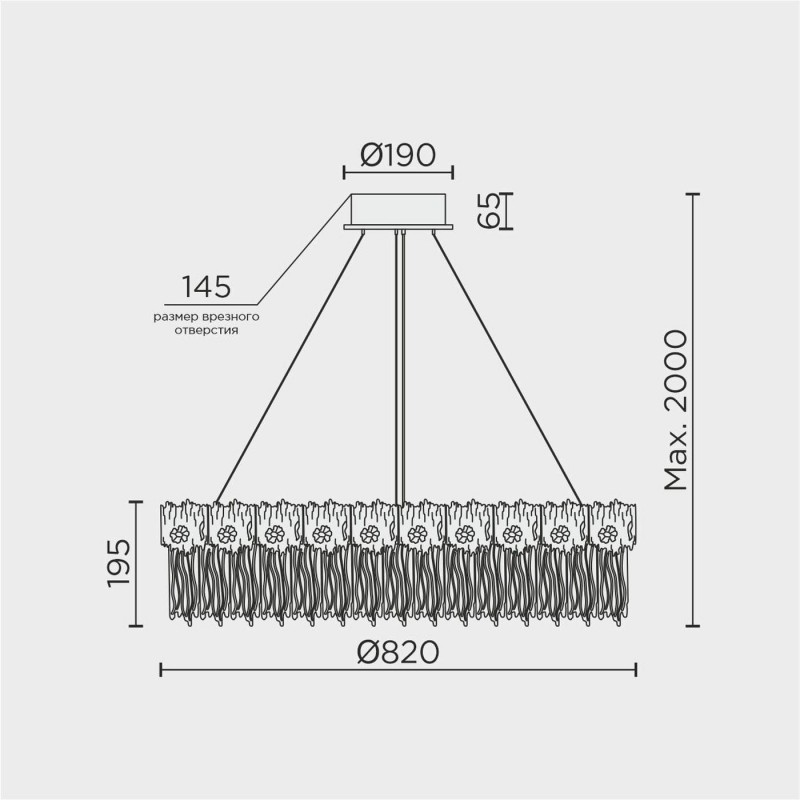 Подвесная люстра MODELUX ML.6028.800 GD