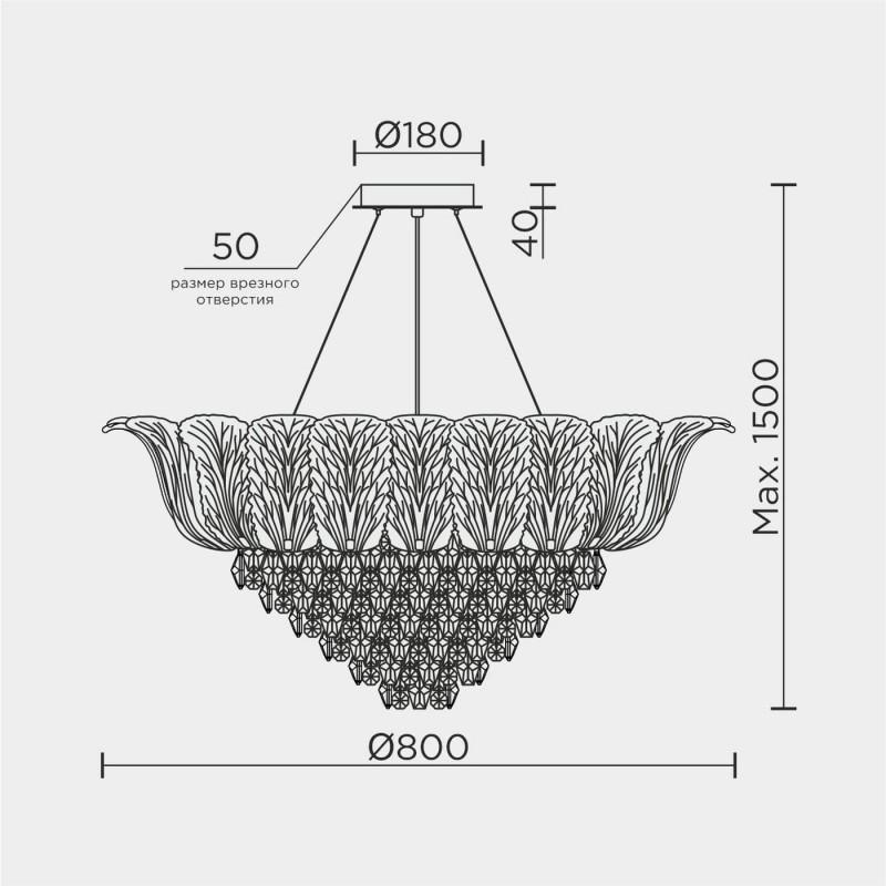 Подвесная люстра MODELUX premium ML.6550.17P