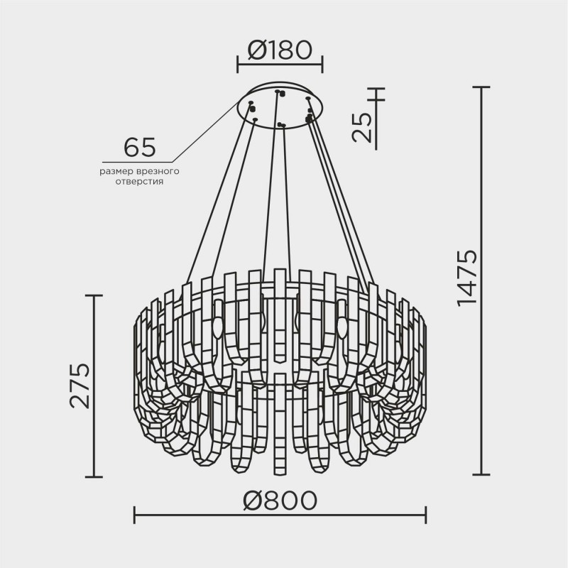 Подвесная люстра MODELUX ML.6621.19 BS-SM