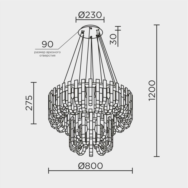 Подвесная люстра MODELUX ML.6621.28 CR