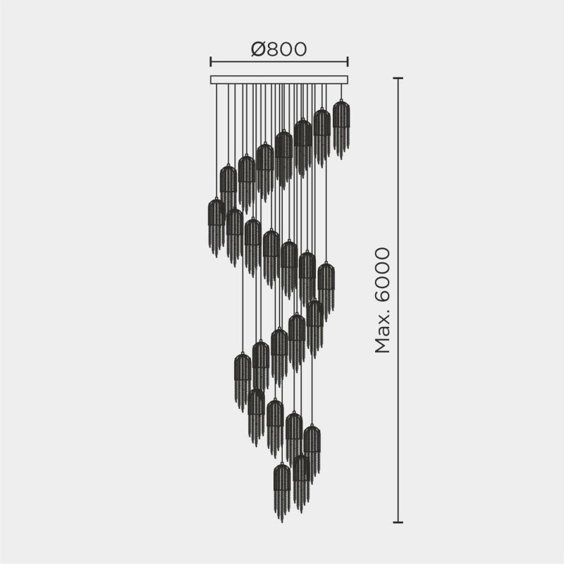 Подвесная люстра MODELUX ML.6688.25 CR