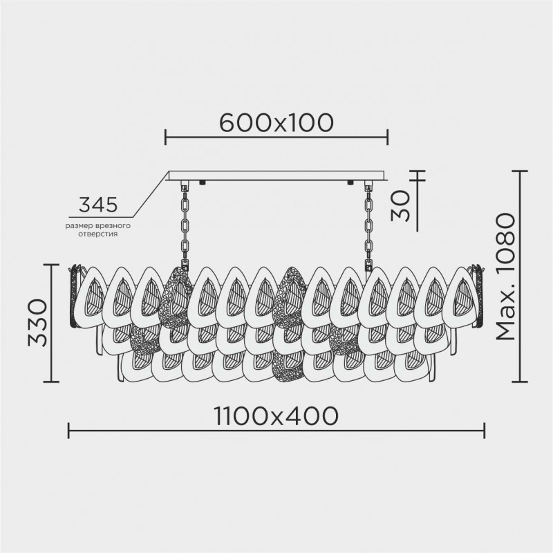 Подвесная люстра MODELUX ML.6775.1125 GD