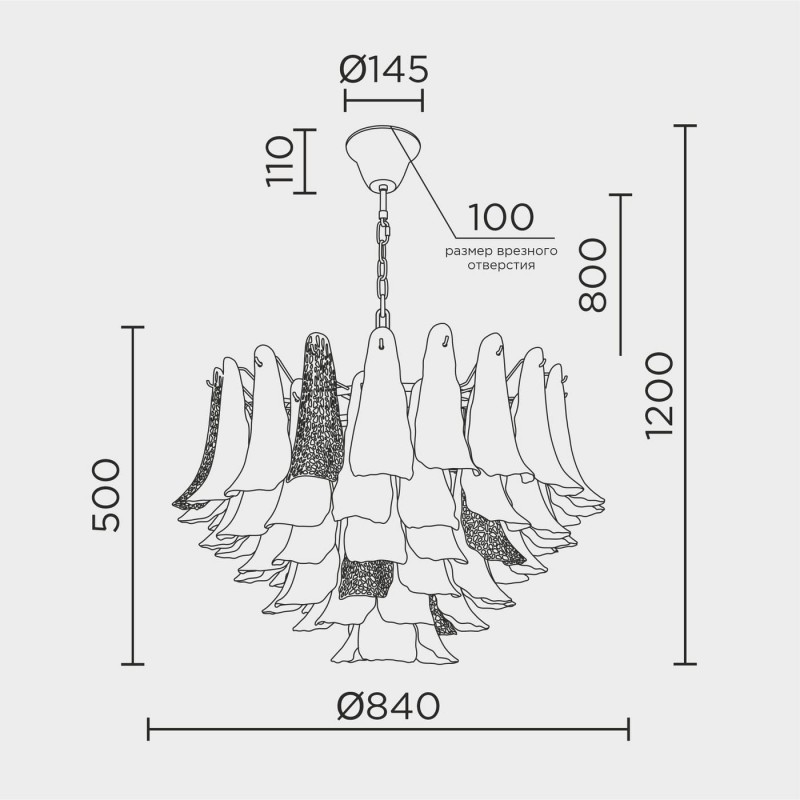 Подвесная люстра MODELUX premium ML.6777.16PR GD
