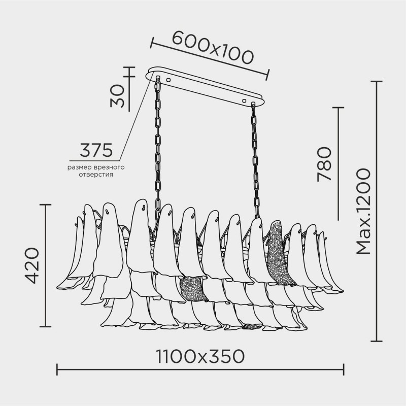 Подвесная люстра MODELUX premium ML.6777.16P GD