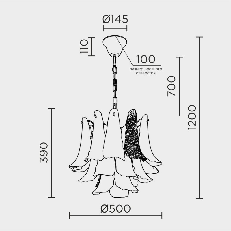 Подвесная люстра MODELUX premium ML.6777.7P GD