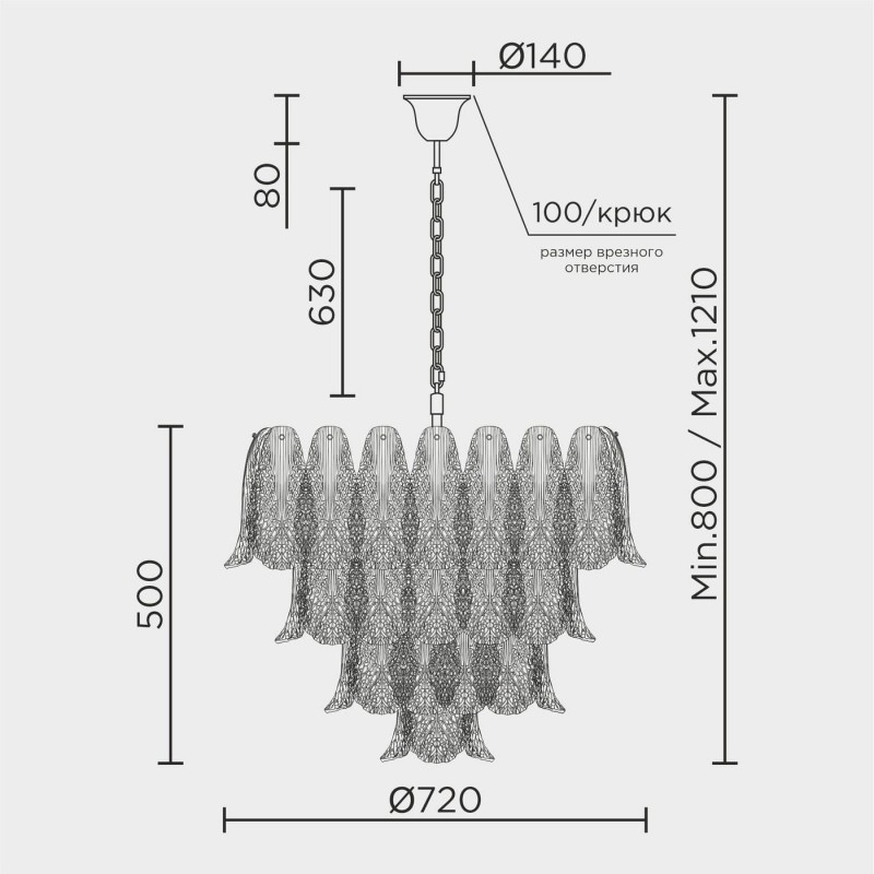 Подвесная люстра MODELUX premium ML.6888.19P
