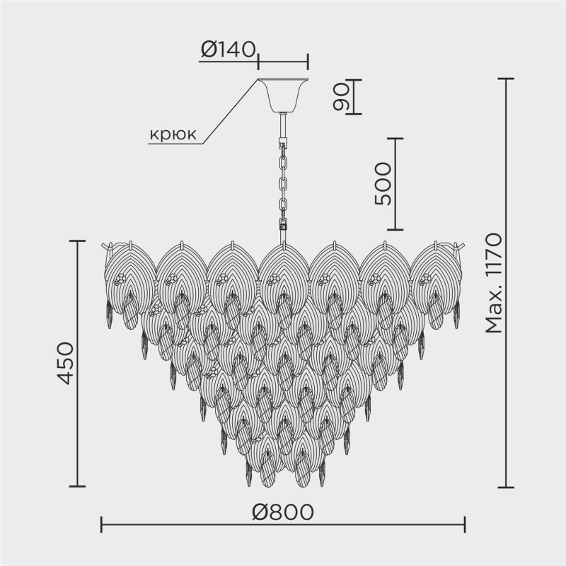 Подвесная люстра MODELUX ML.6928.800 BS