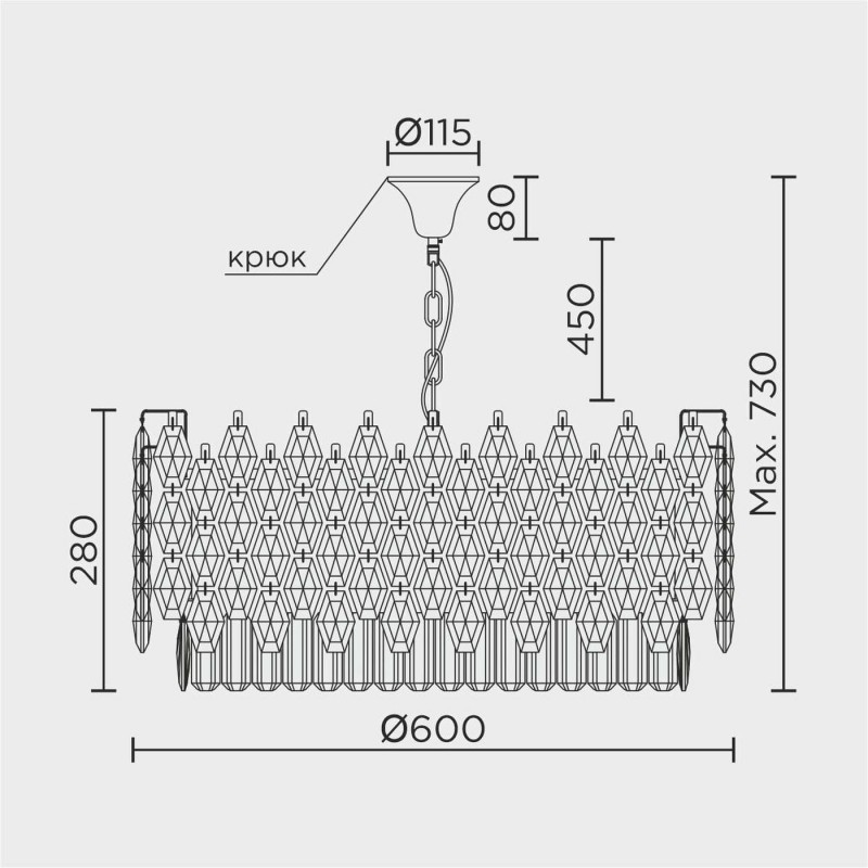 Подвесная люстра MODELUX ML.6938.600 CR