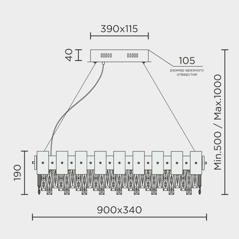 Подвесная люстра MODELUX premium ML.6980.900P GD
