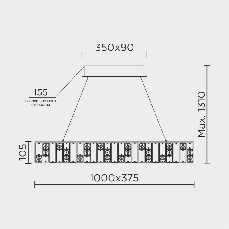 Подвесная люстра MODELUX premium ML.6988.1000P CR