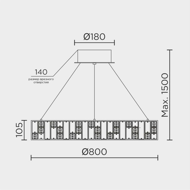 Подвесная люстра MODELUX premium ML.6988.800P CR