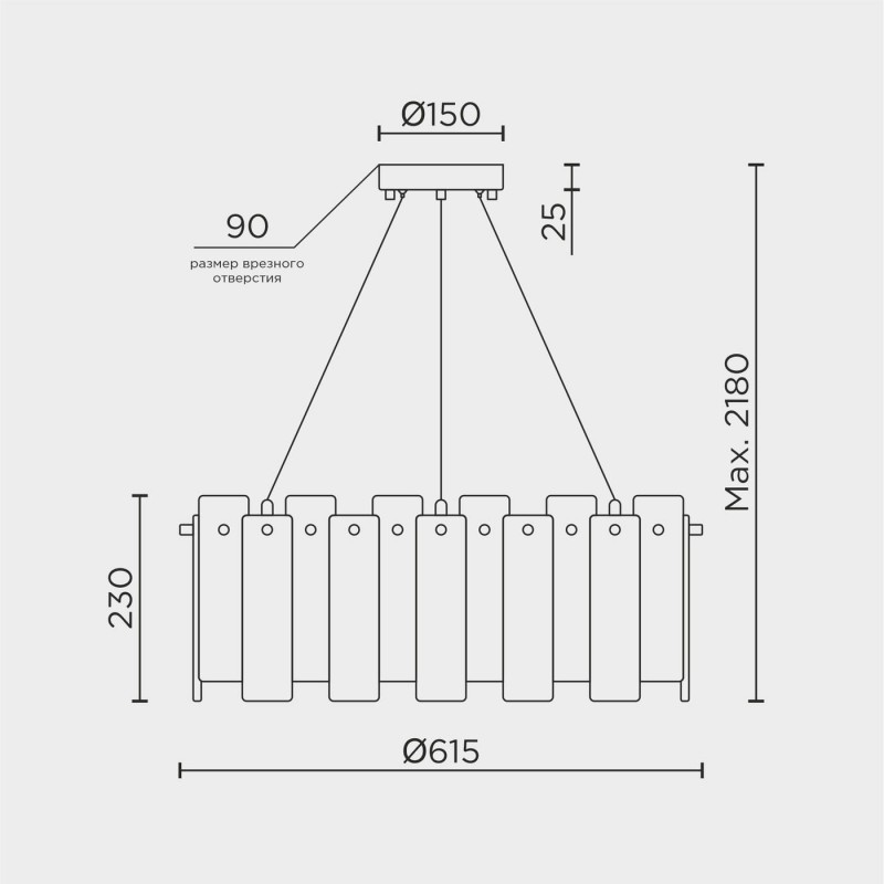 Подвесная люстра MODELUX ML.6995.600 BS