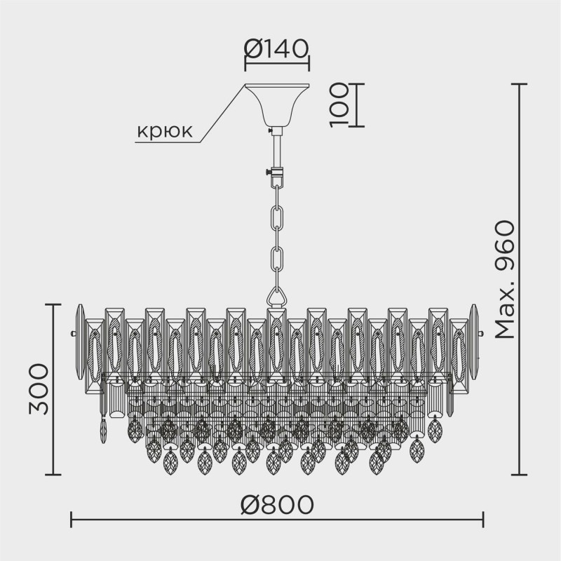Подвесная люстра MODELUX ML.7082.18 CR