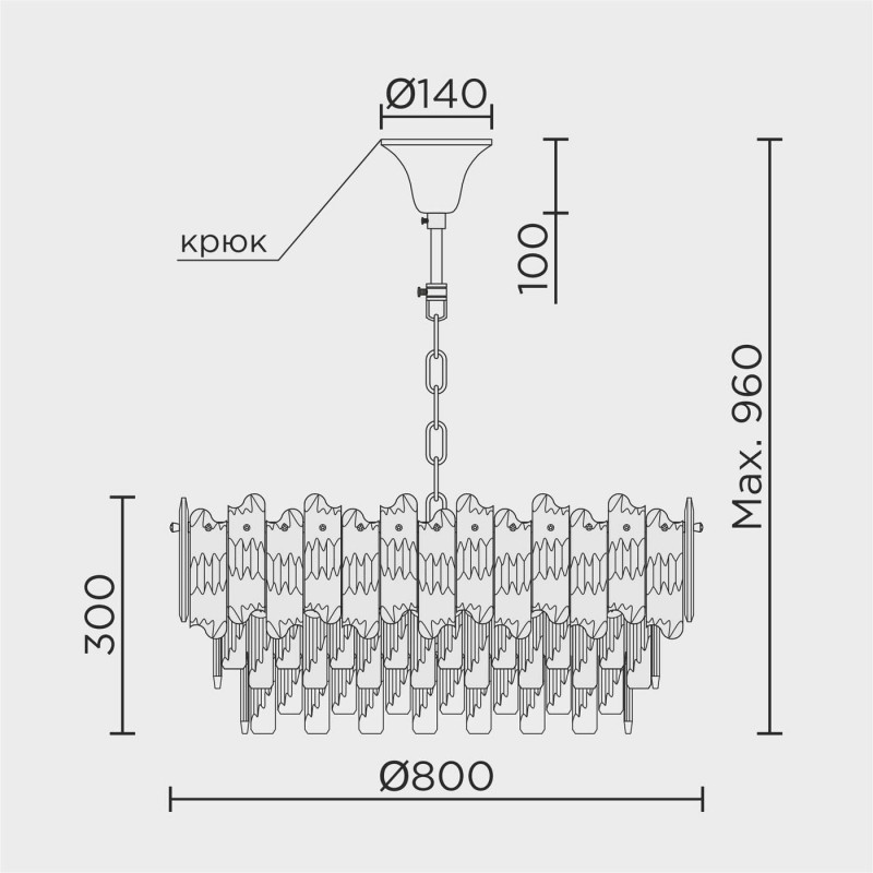 Подвесная люстра MODELUX ML.7083.18 CR