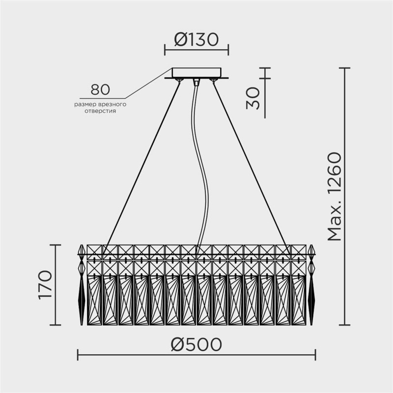 Подвесная люстра MODELUX ML.7084.500 CR