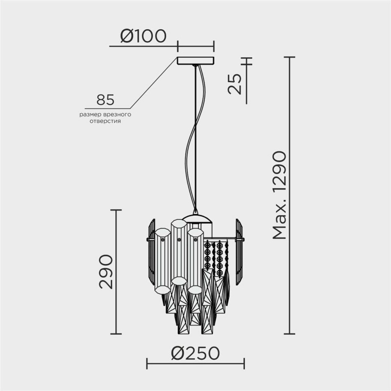 Подвесная люстра MODELUX ML.7088.250 CR
