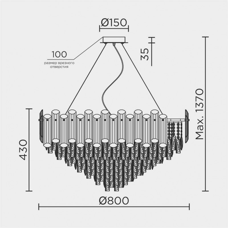 Подвесная люстра MODELUX ML.7088.800 CR