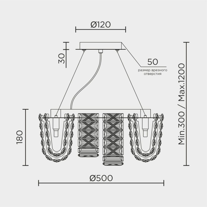 Подвесная люстра MODELUX ML.755.12 CR