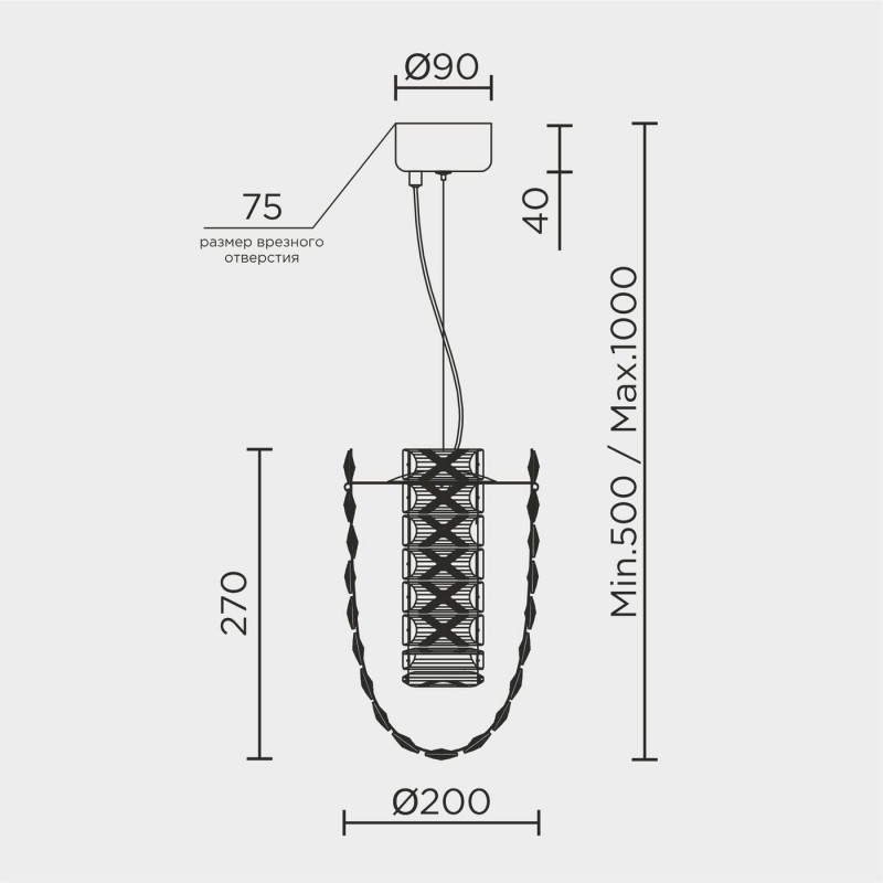 Подвесная люстра MODELUX ML.755.2 CR