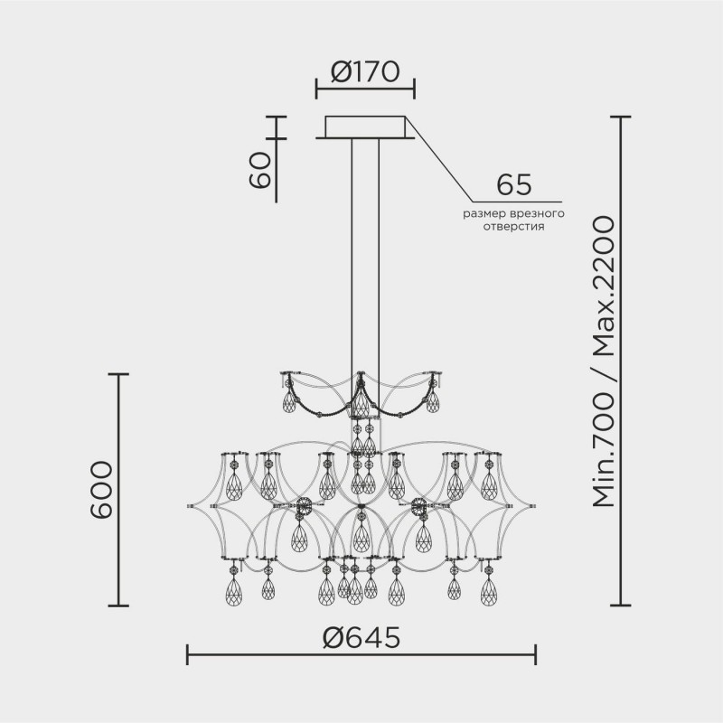 Подвесная люстра MODELUX premium ML.7815.600P GD