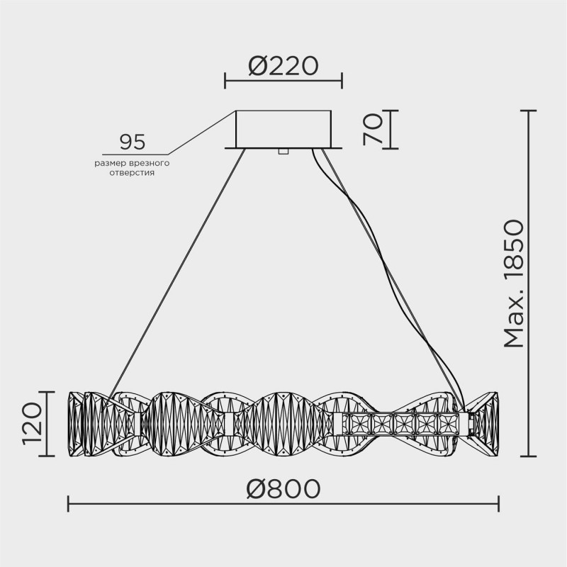 Подвесная люстра MODELUX ML.785.800 CP