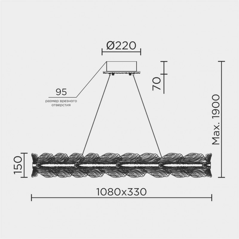 Подвесная люстра MODELUX ML.8180.1080 CP