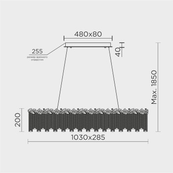 Подвесная люстра MODELUX ML.8250.1100 GD