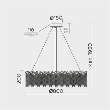 Подвесная люстра MODELUX ML.8250.800 GD