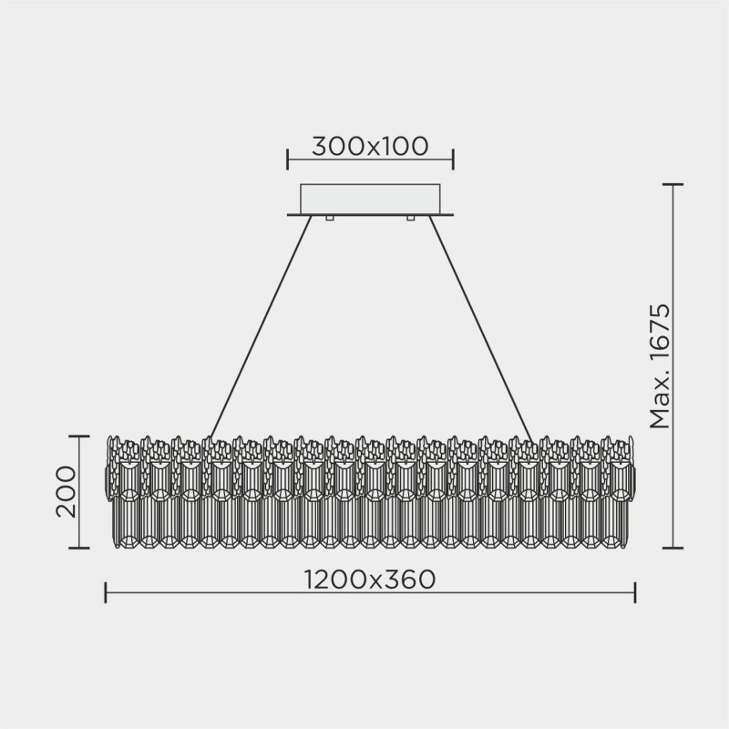 Подвесная люстра MODELUX ML.830.1200 GD
