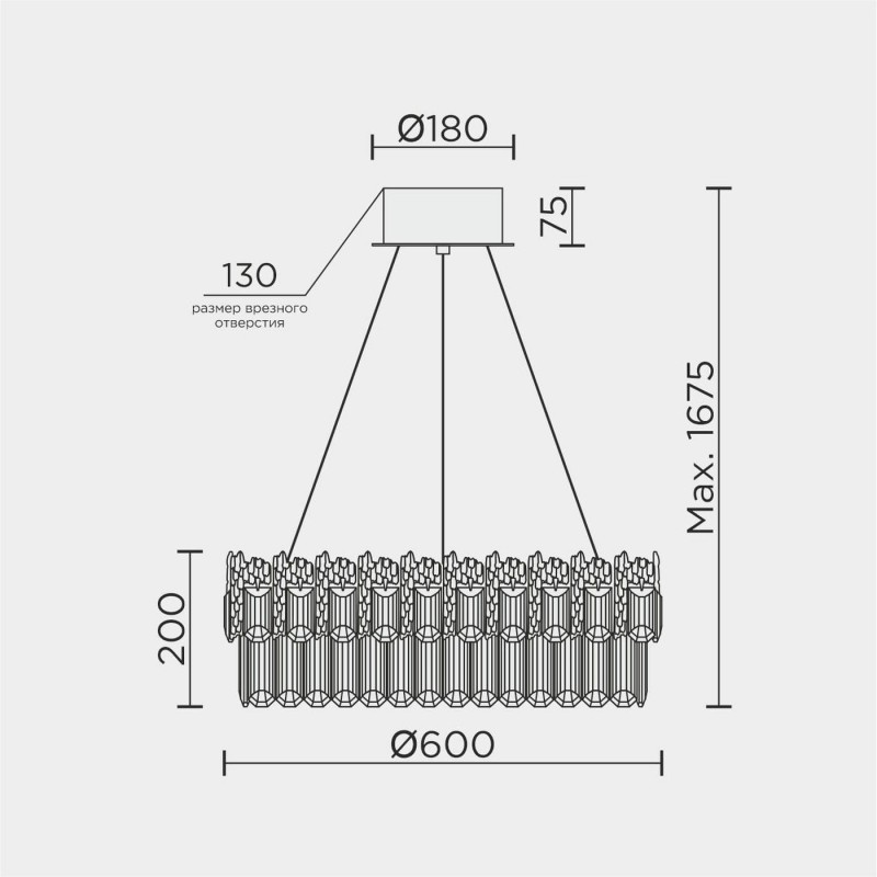 Подвесная люстра MODELUX ML.830.600 GD