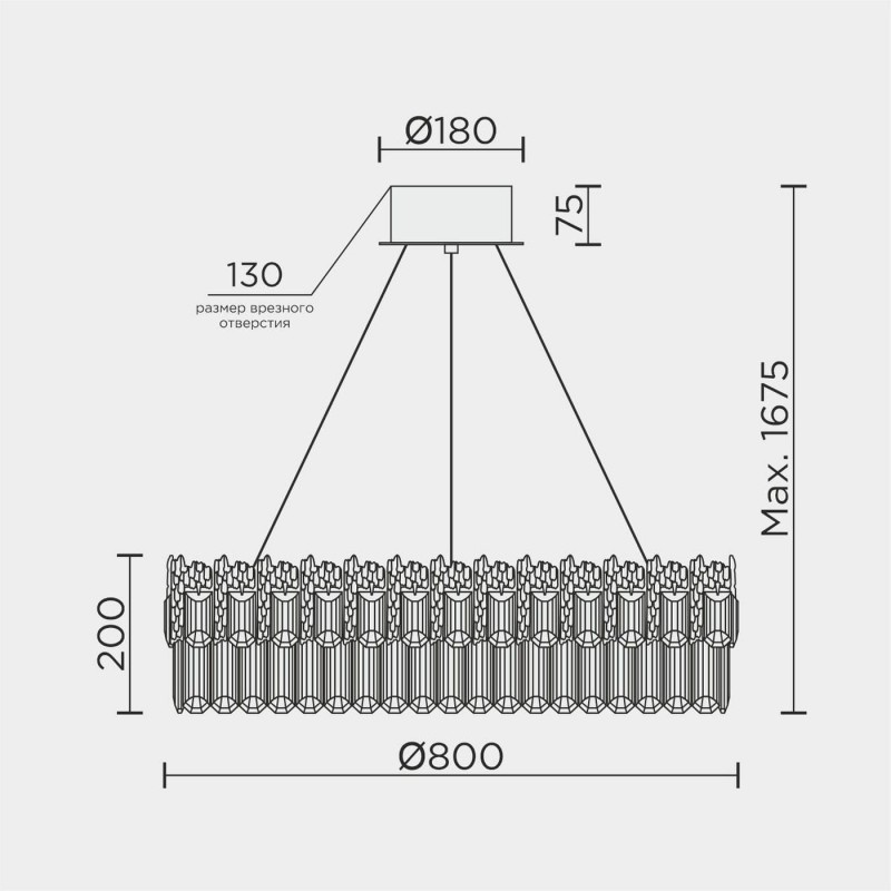 Подвесная люстра MODELUX ML.830.800 GD