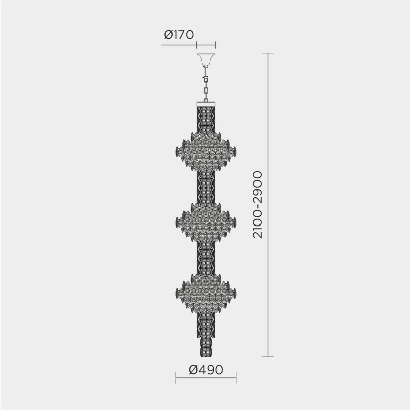 Подвесная люстра MODELUX premium ML.8861.39P CR