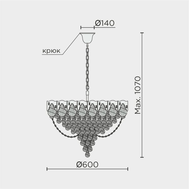 Подвесная люстра MODELUX premium ML.8881.12P GD