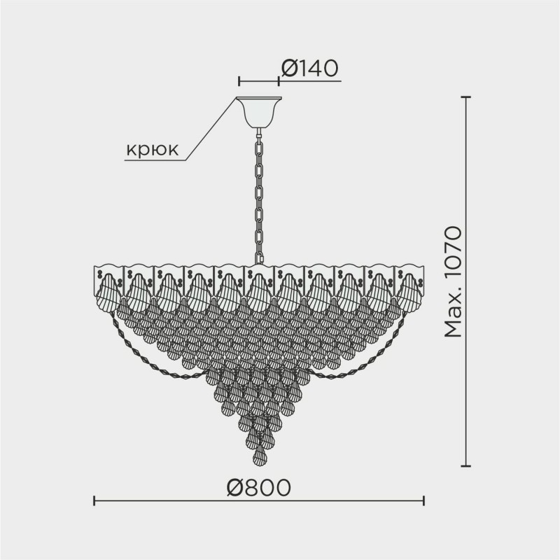 Подвесная люстра MODELUX premium ML.8881.18P GD