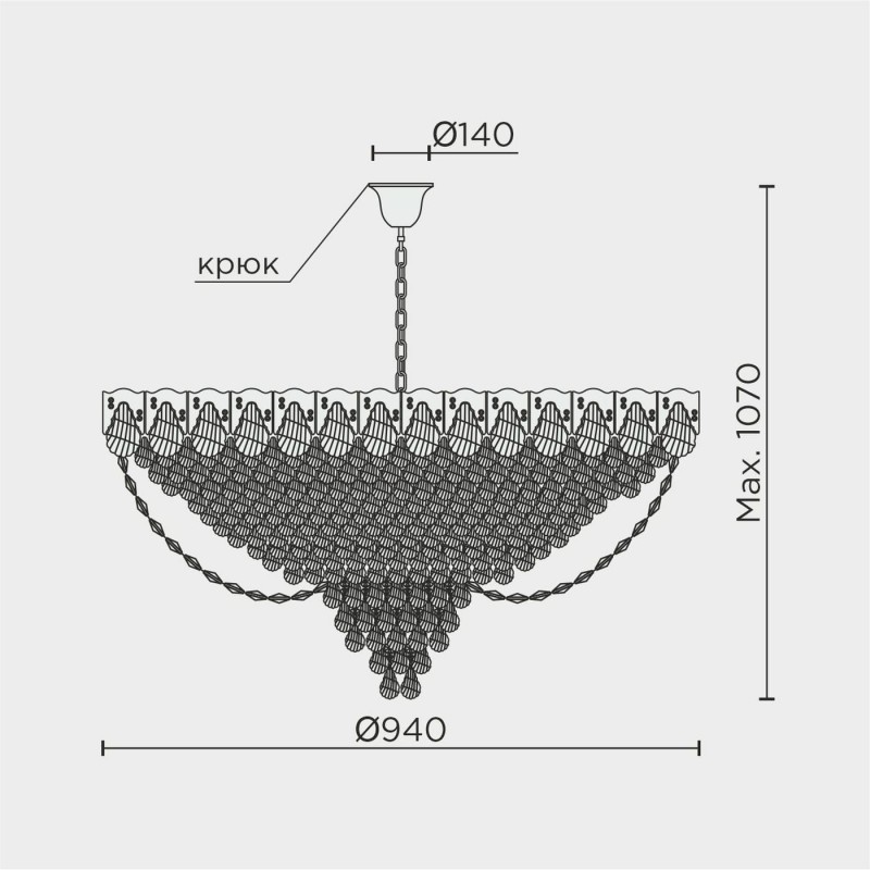 Подвесная люстра MODELUX premium ML.8881.24P GD