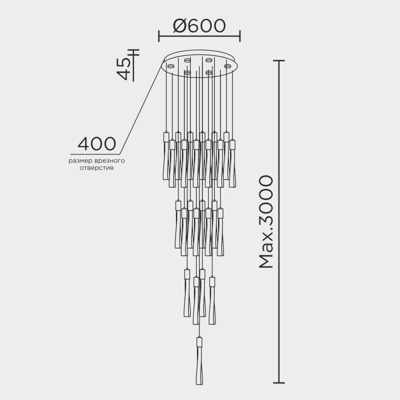 Подвесная люстра MODELUX ML.89138.25 CR